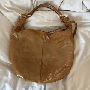 Elegant Tan Leather Hobo Bag